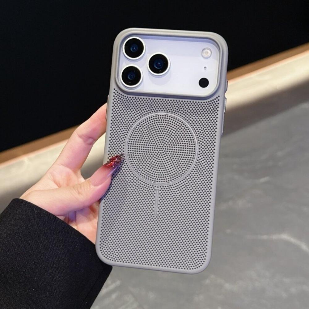 High End Cooling Heat Dissipation Magnetic Phone Case For IPhone 17 16 15 14 13 12 Pro Max Plus Breathable Shockproof Back Cover