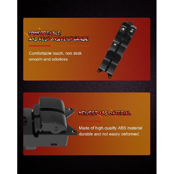 cciyu Power Window Switch Driver Side for Mitsubishi Galant 2007-2012, Endeavor 2007-2011, Lancer 2004-2007, Montero 2005-2006, Replaces MR587943