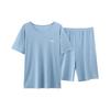 [Smomo] Pajamas, Men's, Summer, Room Wear, Top and Bottom Set, Cool Feel, Short Sleeves, Shorts, Smooth, Sweat Absorbent, Quick Drying,