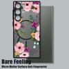 Highend Luxury Quality Flowers Print Magnetic Case For Samsung Galaxy S25 S24 S22 S23 Ultra S22 Plus S21 S20 S24 FE For Magsafe Matte Hard Cover