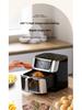 Smart Stainless Steel Air Fryer with Visual Display - Large Capacity, US Standard