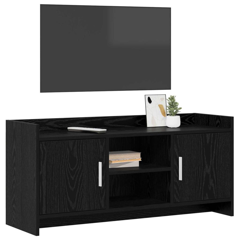 TV Stand 102 x 33 x 47 cm Black Oak Particleboard