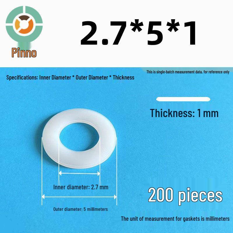 Thickened Nylon Plastic Flat Washer: Hard Plastic Gasket M2-M16