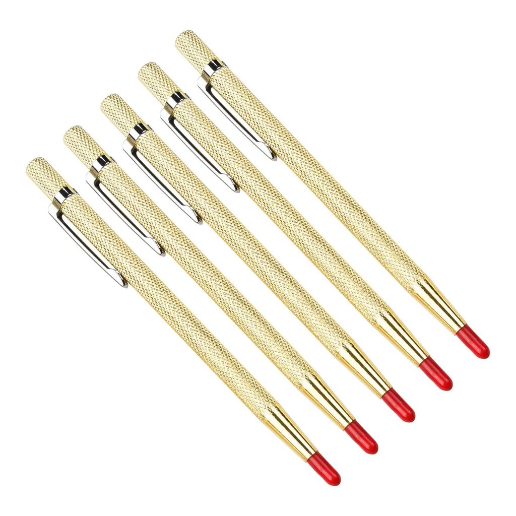 5 Stück Beschriftungsstift Stift Diamant Gold Handwerkzeuge Verschleißfestes Karbid Schneidmaschine Metall Anreißer Werkstattausrüstung