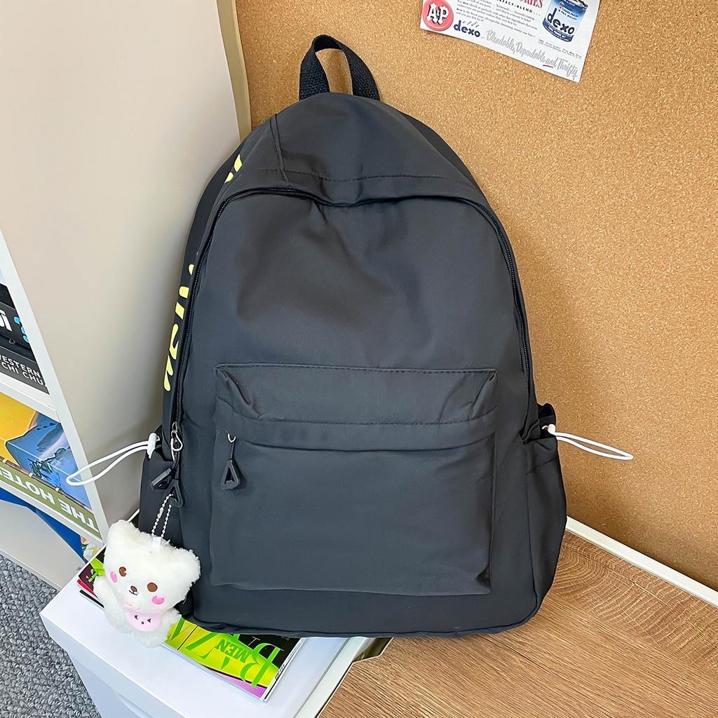 Fashion Letter Mori Simple Backpack Female Large Capacity Junior High School Student School Bag Versatile Youth Campus Backpack