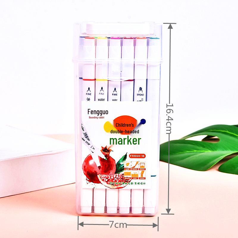 Set de Marqueurs à Base d'Eau Double Pointe - 24 ou 48 Couleurs pour les Fournitures d'Art des Étudiants et des Enfants