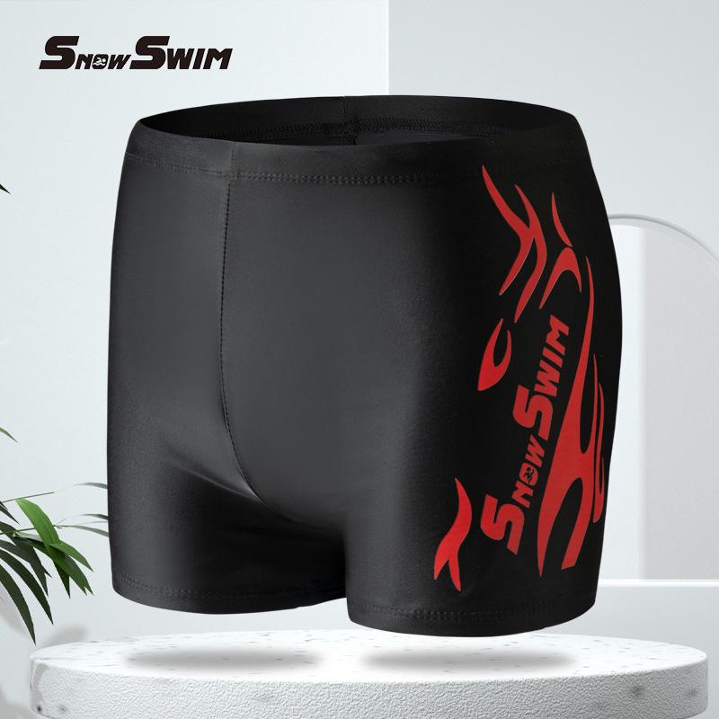 Men's Plus Size Swim Trunks & Accessories Set: Square Leg Swimwear, Fashion Goggles, Swim Cap