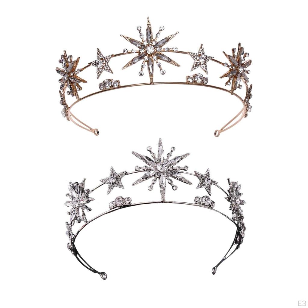 Bridal Tiara Sparkling Elegant Dress up Decoration Fancy Princess Hairband for Parties Festival