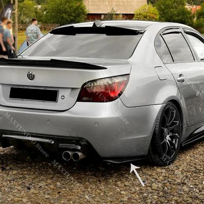 For BMW 5 Series E60 E61 M Sport 2004-2010 Rear Bumper Side Splitters Diffuser Exhaust Pipe Winglets Trim Extensions