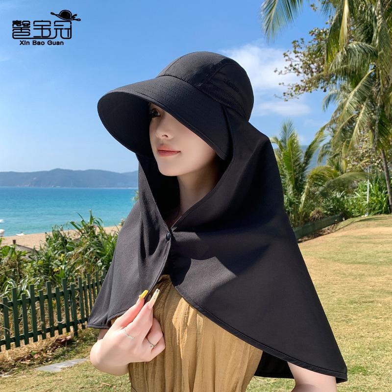 Summer Big Brim Sun Hat Children Outdoor Cycling Extended Shawl Neck Protection Sun Protection Hat Quick Drying Waterproof Bucket Hat