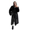 Damen S Faux Fur Langer Mantel Mit Gürtel Dicke Warme Oberbekleidung