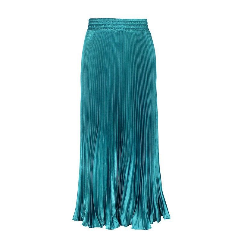 Solid Color Elastic Waist Bag Hip Skirt Pure Color Elastic Waist
