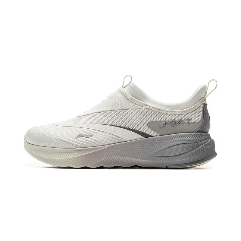 Li-Ning SOFT GO 2 Retro Versatile Low Top Casual Shoes Men Light Gray AGLV005-15 43