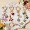 Zinc Zinc Alloy Enamel Butterfly Keychain DIY Heart Key Ring Lovely Bag Charm  Car Keyring