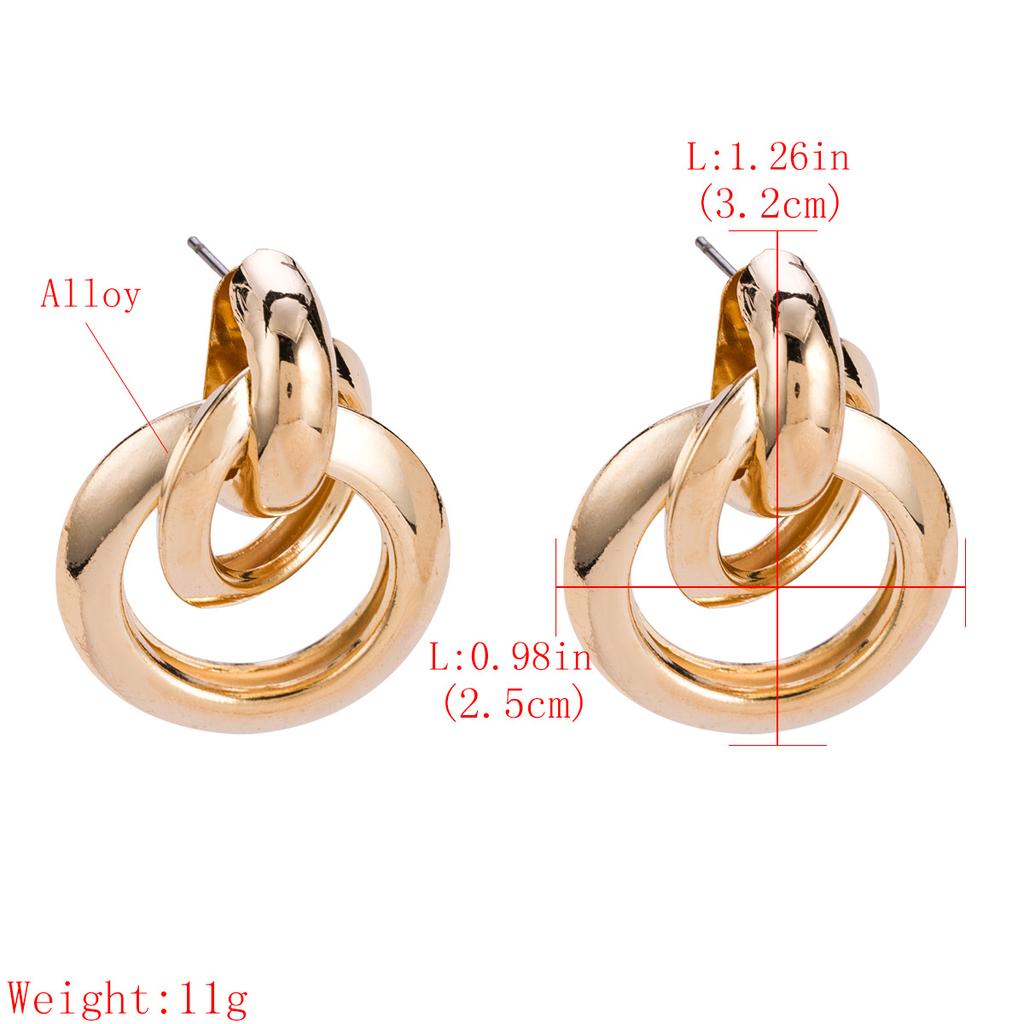 Fashion Statement Earrings Metal Round Geometric Earrings For Women Hanging Dangle Modern Jewelry Punk