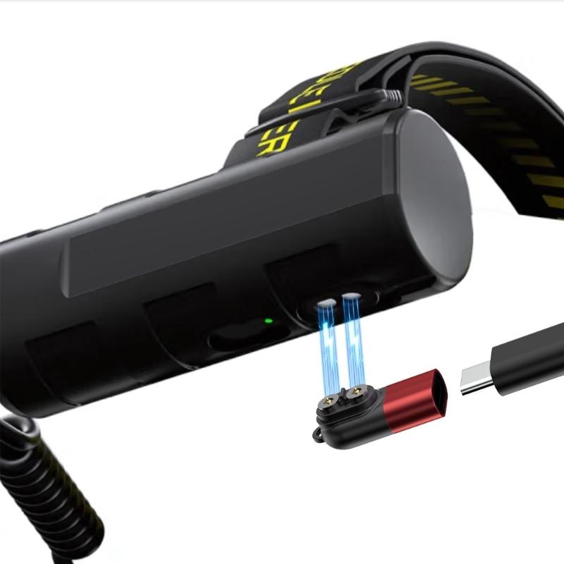 Durability Metal USB C Charging Connectors For H5R P6R H7R H15R LED Flashlights Magnetic Quick Connecting Design Outdoor Use