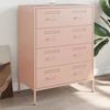 VidaXL Buffet Pink 68x39x89 Cm Steel, Cabinet, Cupboard, Highboard, Sideboard, Storage Cabinet, Organizer 842983