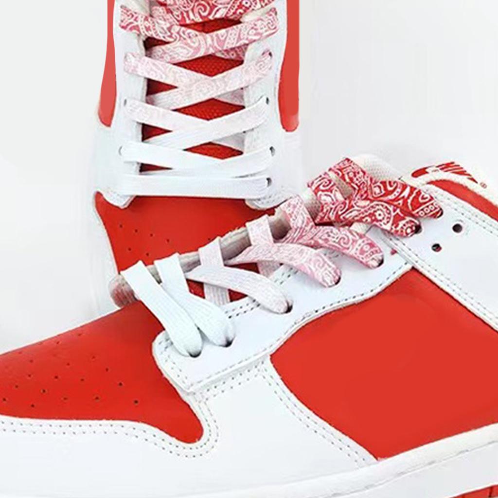 Gradient Cashew Flower Shoe Laces Colored Shoelaces For Sneakers Adult And Kids Shoelace Flat Shoestrings 100cm