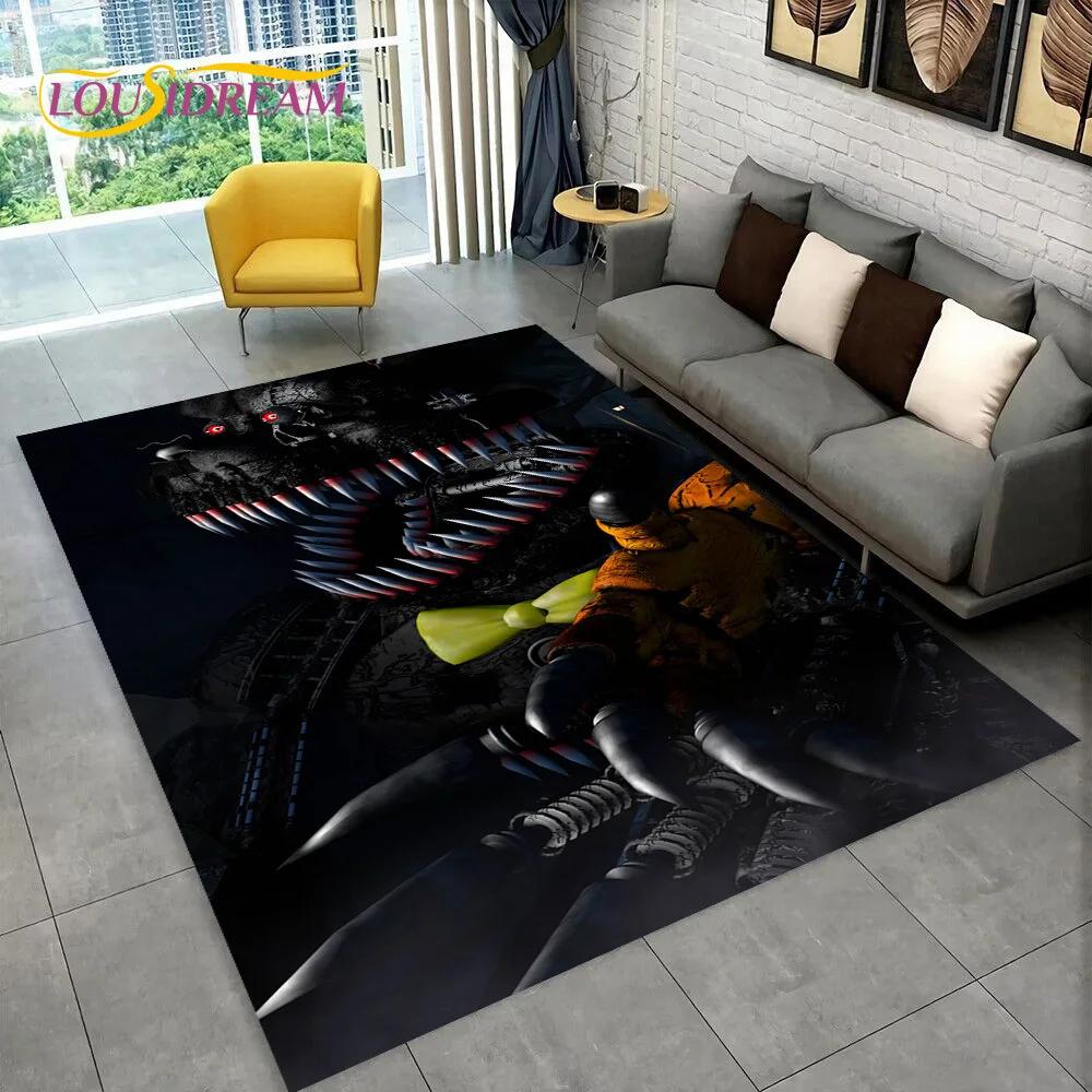 Horror Game FNAF Freddy Film Teppich Teppich für Zuhause Wohnzimmer Schlafzimmer Sofa Fußmatte Dekoration, Kinder Spielzimmer Teppich Rutschfeste Bodenmatte