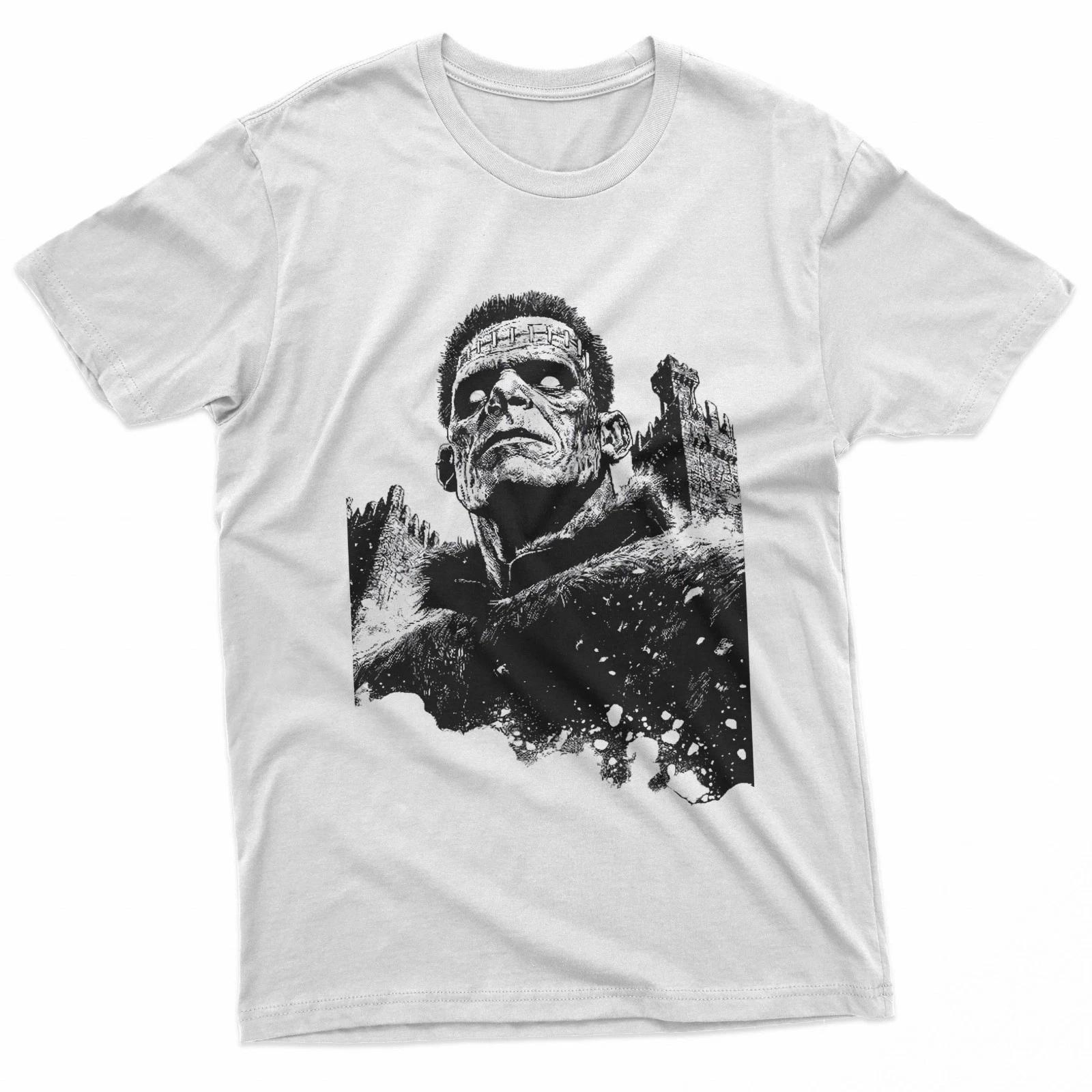 Frankenstein Gothic Monster Classic Graphic 100% Cotton T-shirt Mens Tees Top M