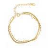 Sleek Double-Layer Snake Bone Bracelet for Women - Trendy, All-Match Design That Lasts Without Fading