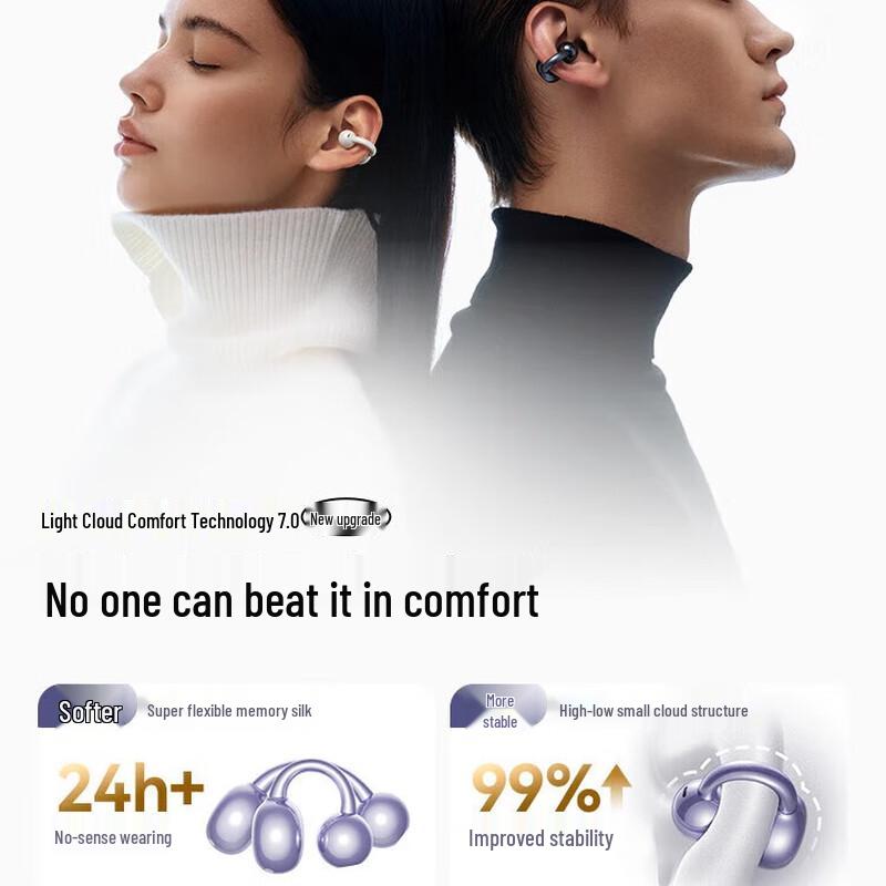 SANAG S7S AI Bluetooth Ear Clip Open-Ear Sport Earbuds
