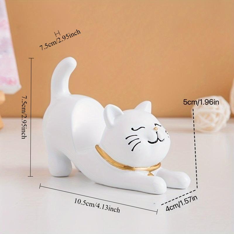1 pezzo creativo adorabile incantevole gatto pigro supporto per cellulare ornamento decorazione scrivania ufficio