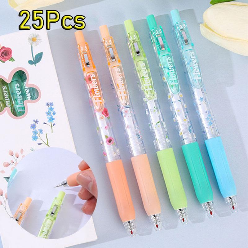 

25Pcs Kawaii Cartoon Series Neutral Pen 0.5mm Pen Core Press Pen Black Pen Kawaii Student Stationery School Stationery Gifts 25Pcs