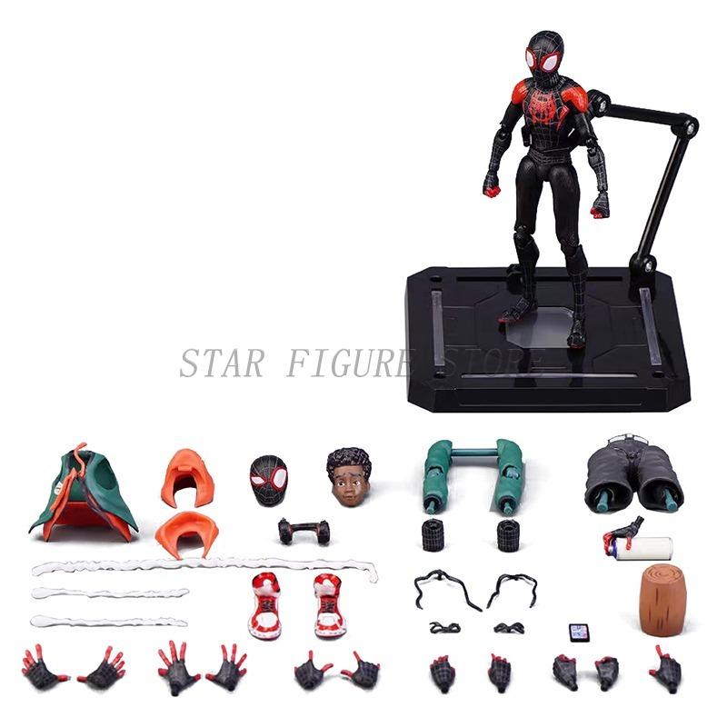 Sentinel Sv Action Miles Morales Action Figure Model Spider Into the Spider-Verse Peter Parker Figurine Toy