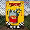 Vintage Pennzoil Motor Oil Metal Tin Sign Retro Wall Art Decor 8x12 Inch Durable Iron Garage Bar Home Decoration