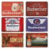 Original Budweiser Bier-Blechschild, lustige Metallplakate, Retro-Wandschild, Vintage-Schild für Bar-Club-Wanddekoration