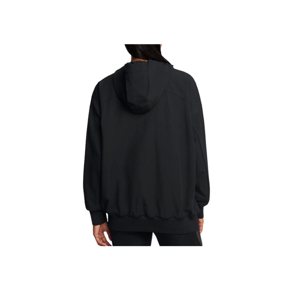 Under Armour Unstoppable Solid Color Loose Fit Hoodie Jacket Women Jackets Black 1386477-001