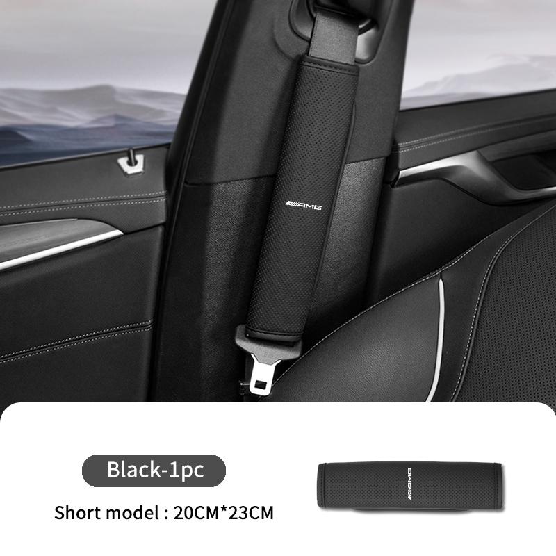 

Car Seat Belt Cover Adjustable Leather Safety Shoulder Pad For Mercedes Benz AMG A B C E S G Class A180 CLK CLA GLE GLC W212