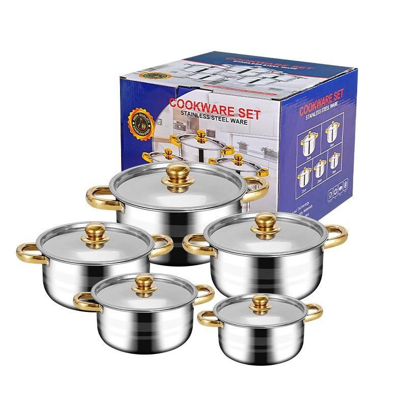 15-Piece Stainless Steel Cookware Set With