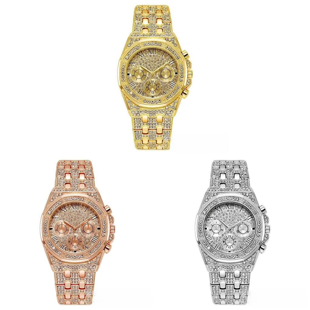 Mans Quartz Watch With Rhinestone Accents And Zinc Alloy Band For Casual Wear
