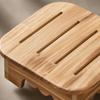 Hocker mit geschlitzter Oberseite Stabiler quadratischer Holzfußhocker Kompakt für Erwachsene,