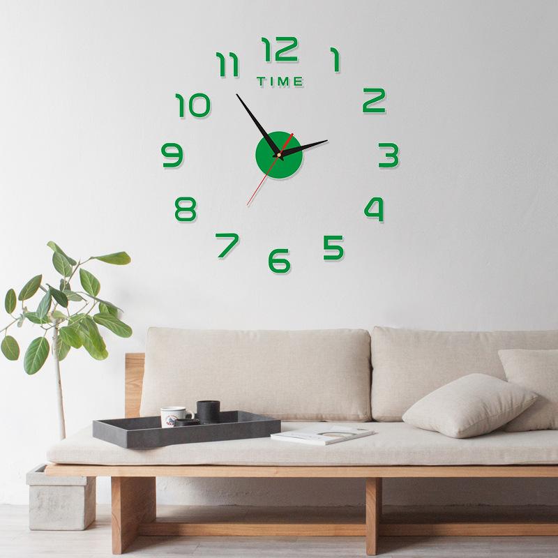 

Креативные декоративные настенные часы, большие, сделай сам, акриловые настенные часы, европейские, для гостиной, наклейка на стену, часы на стену Red