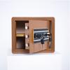 Pancerny domowy sejf biometryczny na odcisk palca 30x36x30 cm brązowy