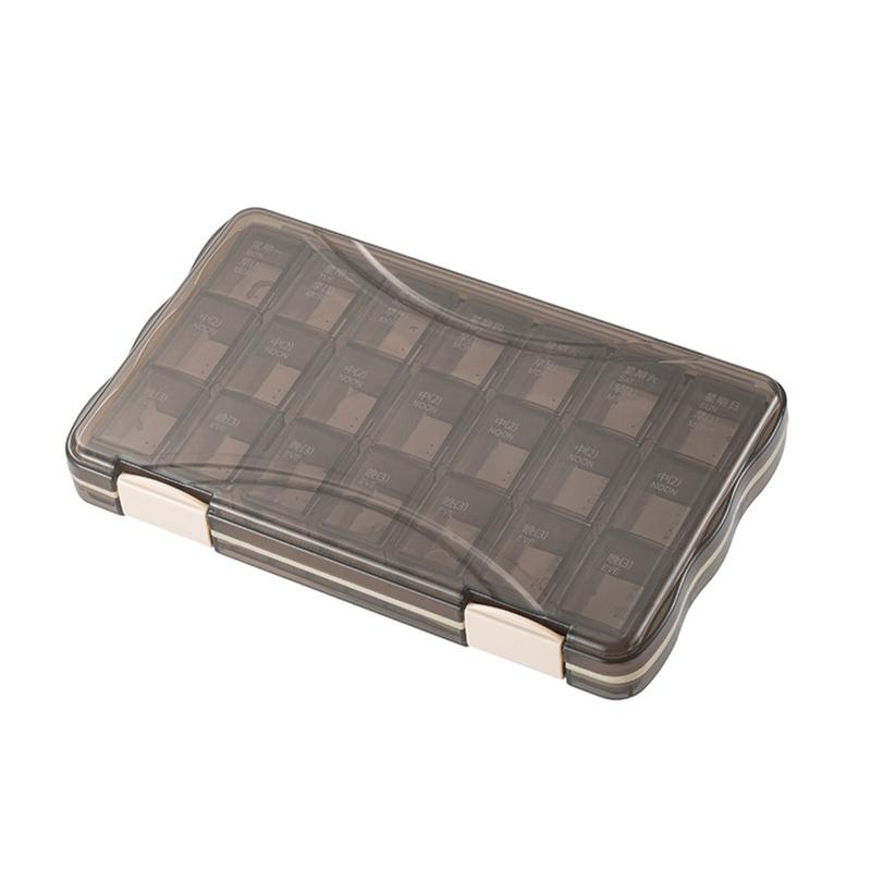 Pill Medicine Box Holder 21/28 Grids Weekly Storage Organizer Container Case for Outdoor Traveling Camping Portable