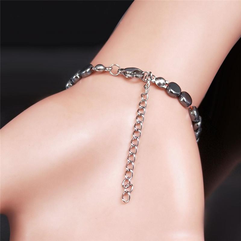 Witchcraft Pentagram Stainless Steel Triple Moon Goddess Bracelet Women Silver Color Bracelets Bangles Jewelry Bijoux B1729S02