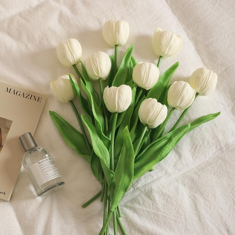 5/10Pcs Tulip Artificial Flowers Bouquet 33cm Fake Flowers for Home Room Decor Garden Wedding Decoration Vase Flower Arrangement