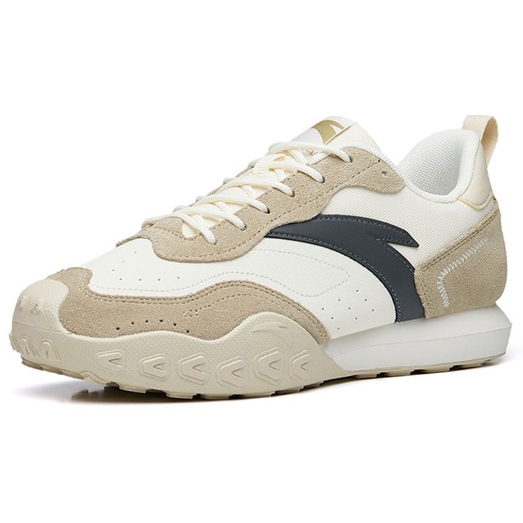 Anta Lifestyle Series Fabric Synthetic Leather Shock Absorbing Non-Slip Wear-Resistant Breathable Lightweight Low-Top Casual Shoes 112238856-7