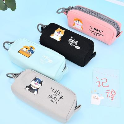 Cute Multifunctional Large Capacity Pencil Bag Cartoon Dog Pencil Bag Creative Stationery Student Stationery Bag