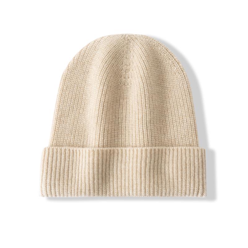 Women's 100% Pure Cashmere Hat - Versatile, Solid Color, Warm, Ear Protection Head Wrap