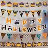 Decorative Happy Halloween Paper Banner Hanging Pumpkin Letter Flag  Haunted House