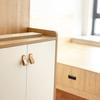 Nordic cowhide wardrobe drawer door leather handle kitchen cabinet bedroom study handle furniture children handlehandle