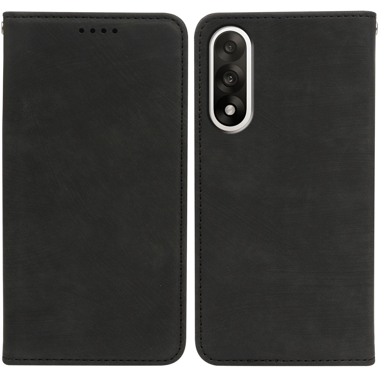 

For OnePlus Ace 5 Ultra 5G/Nord 5 5G Case Strong Magnetic Leather Wallet Phone Cover with Striped Texture Black