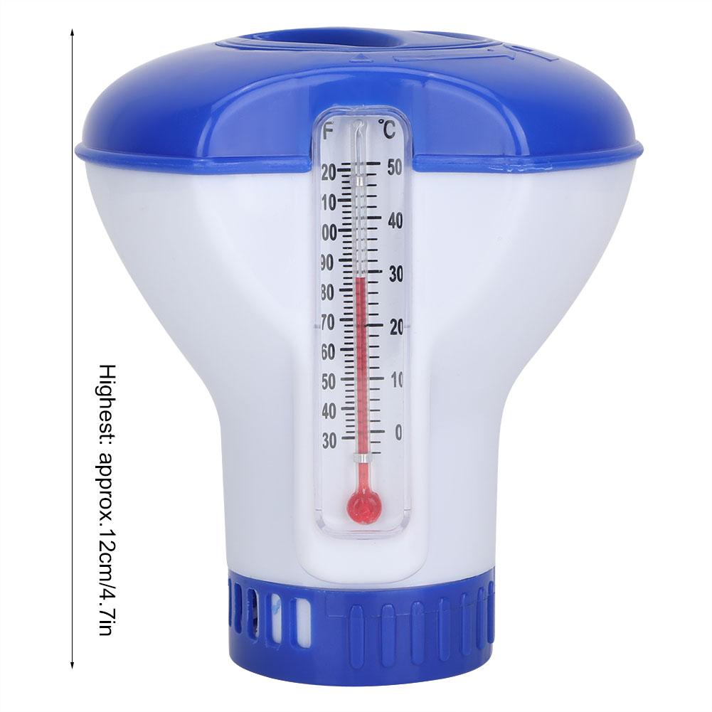 Плавающий дозатор химического хлора для бассейна с держателями для таблеток-термометров — фото 9