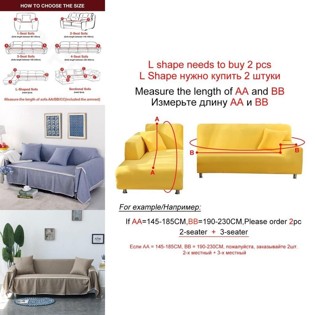 Solid Color Sofa Cover Slip-resistant And Easy To Clean Living Room Home Decor