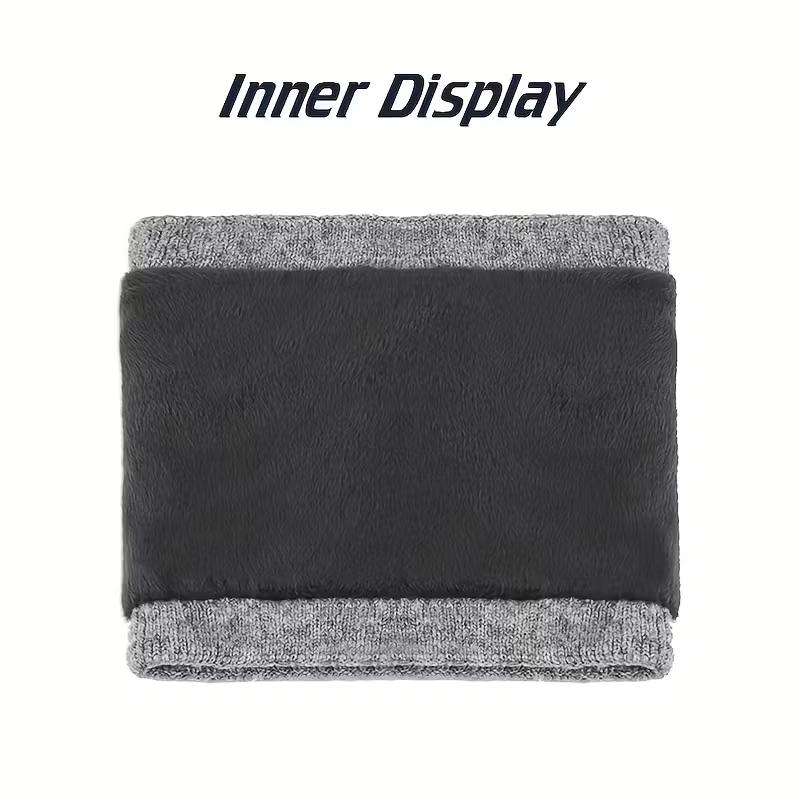 Winter Outdoor Thermal Scarf - Thickened Fleece Neck Gaiter, Soft Solid Color Plain Weave, Warm & Stylish for Hiking, Cycling, Skiing